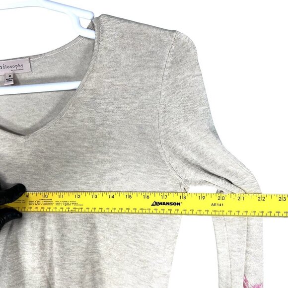 Philosophy Republic Clothing Womens M Floral Bell Sleeve Sweater Top Fairycore - Picture 10 of 15